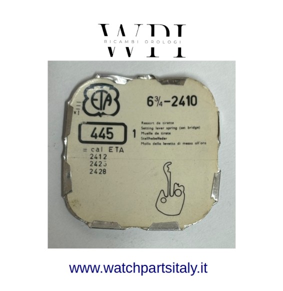 ETA 6 3/4-2410 Copribascula / Setting Lever Spring Ref. 445