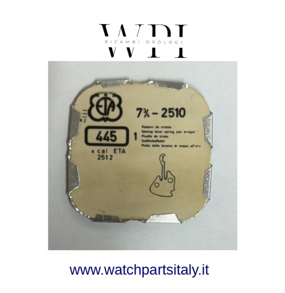 ETA 7 3/4-2510 Copribascula / Setting Lever Spring Ref. 445
