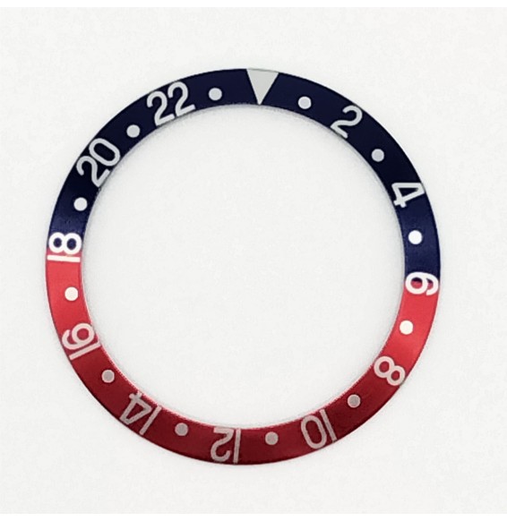 ROLEX GMT 1675 16750 INSERTO GHIERA PEPSI ROSSO BLU, ROLEX GMT BEZEL PEPSI AFTERMARKET
