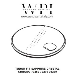 TUDOR CHRONO PRINCE TIGER 79260 79270 79280 Vetro Zaffiro 25-316 C aftermarket
