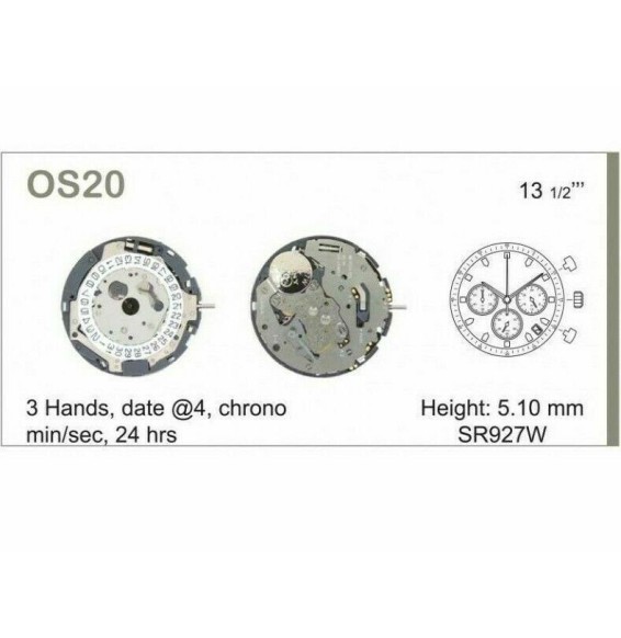 MIYOTA OS20 QUARTZ MOVEMENT - CHRONO 0S20