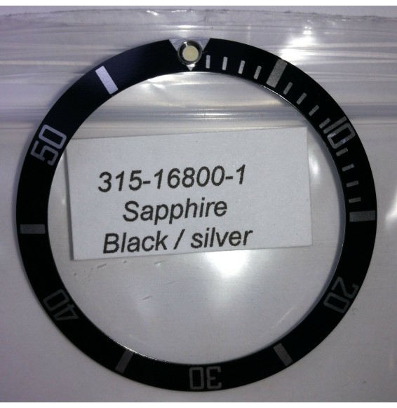 FIT ROLEX SUBMARINER 16610 16800  INSERTO GHIERA NERO aftermarket