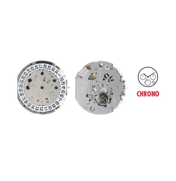 MIYOTA JS25 DATA AL 4 QUARTZ MOVEMENT - CHRONO